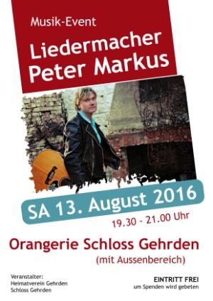 Musik-Event Peter Markus Heimatverein Schloß Gehrden